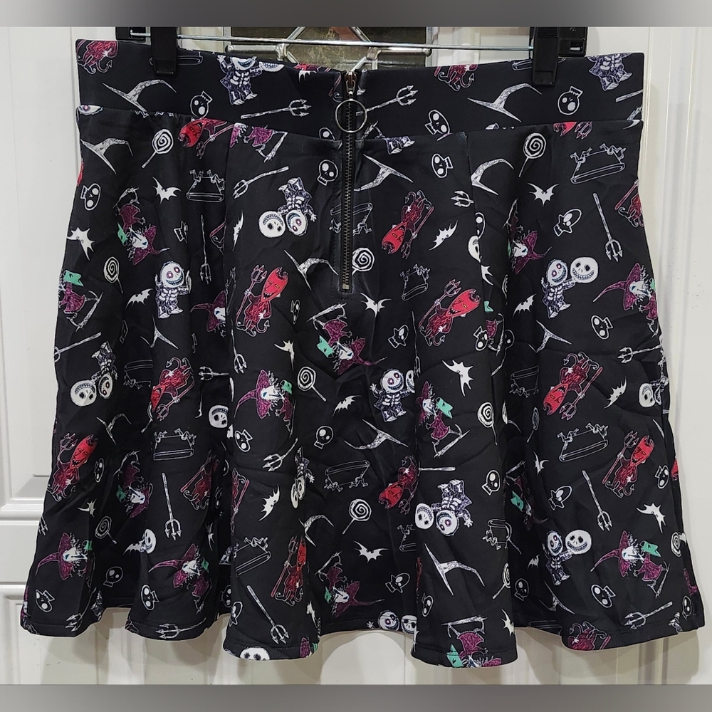 Disney Tim Burton's Nightmare Before Christmas Theme Skater Skirt Juniors Sz. XL